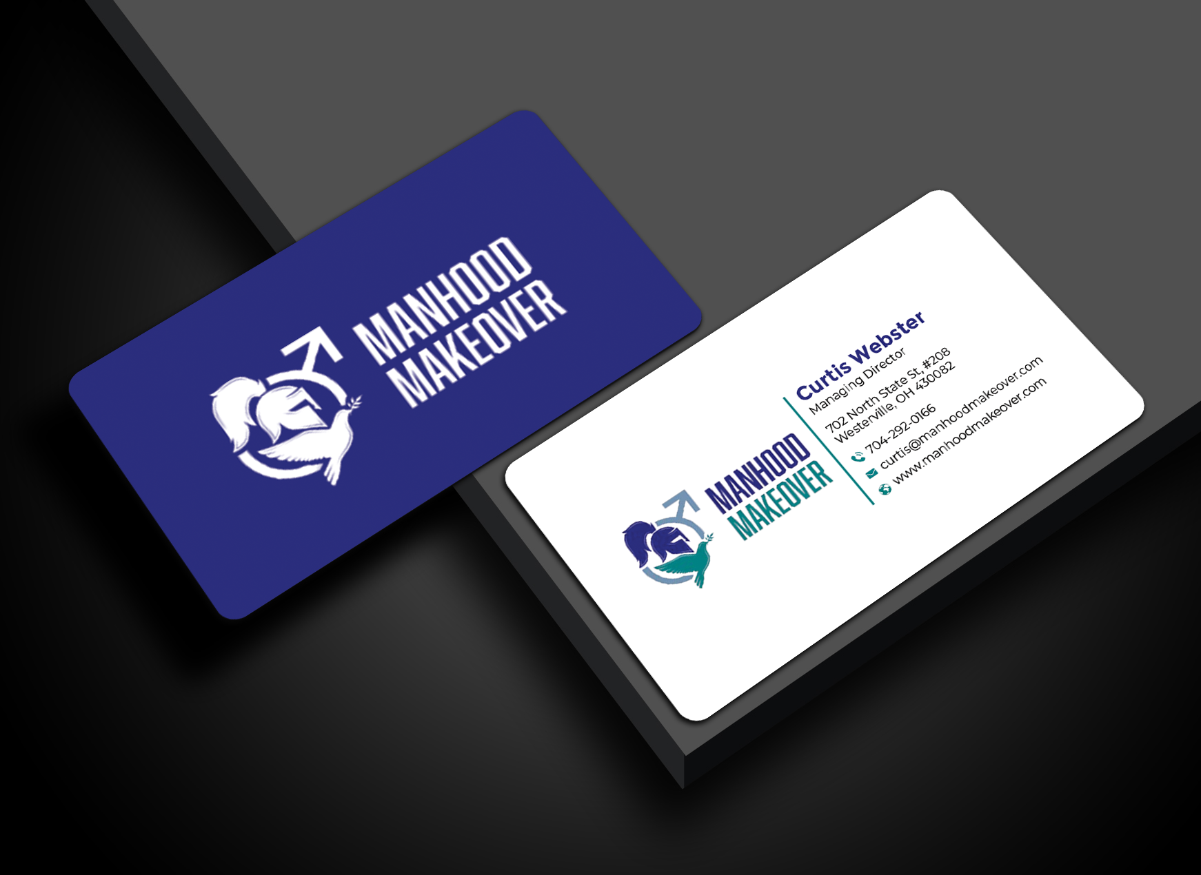 Business Card Design by Graphixpointt for Manhood Makeover | Design #34793744