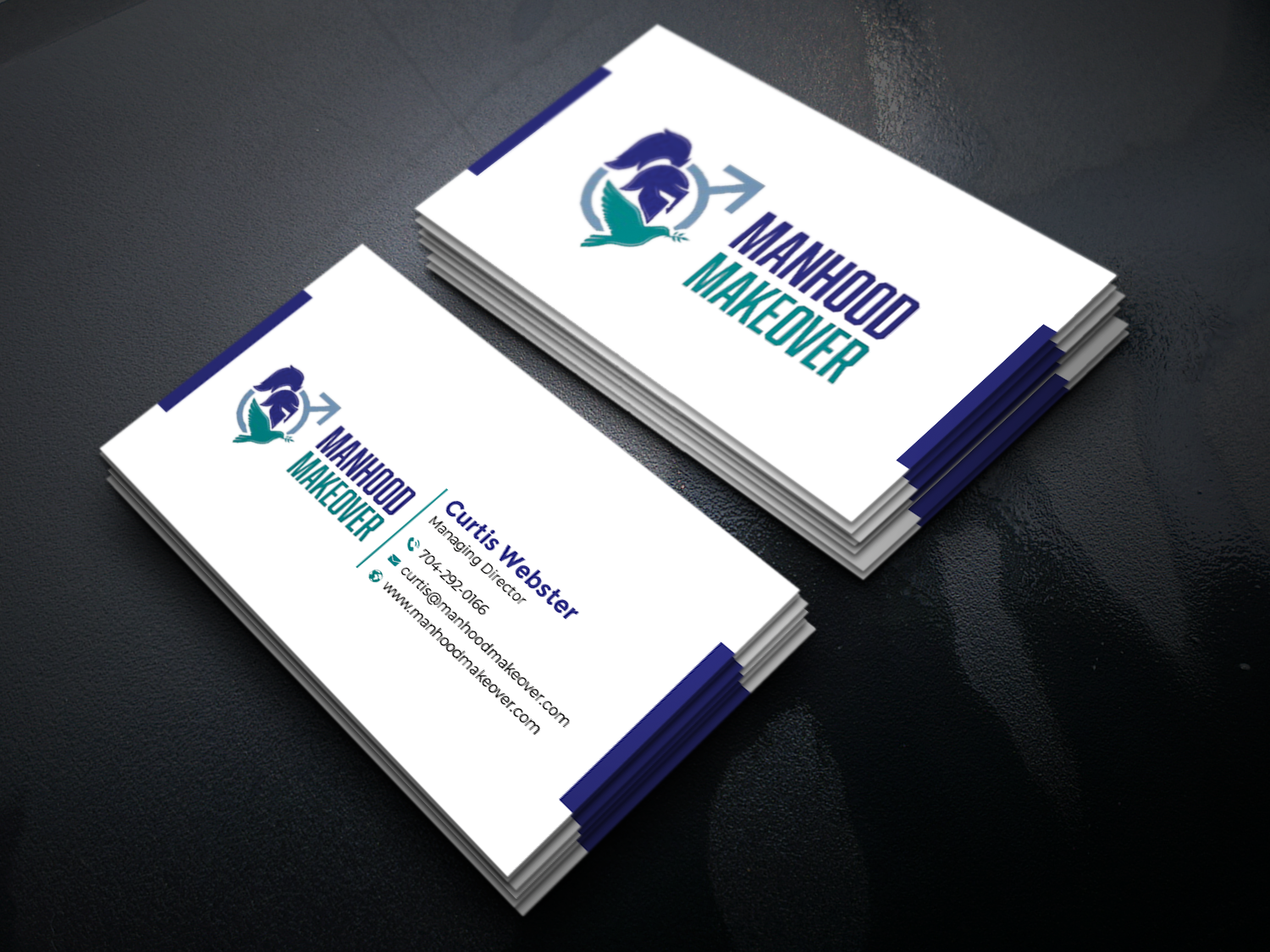 Business Card Design by Graphixpointt for Manhood Makeover | Design #34793854