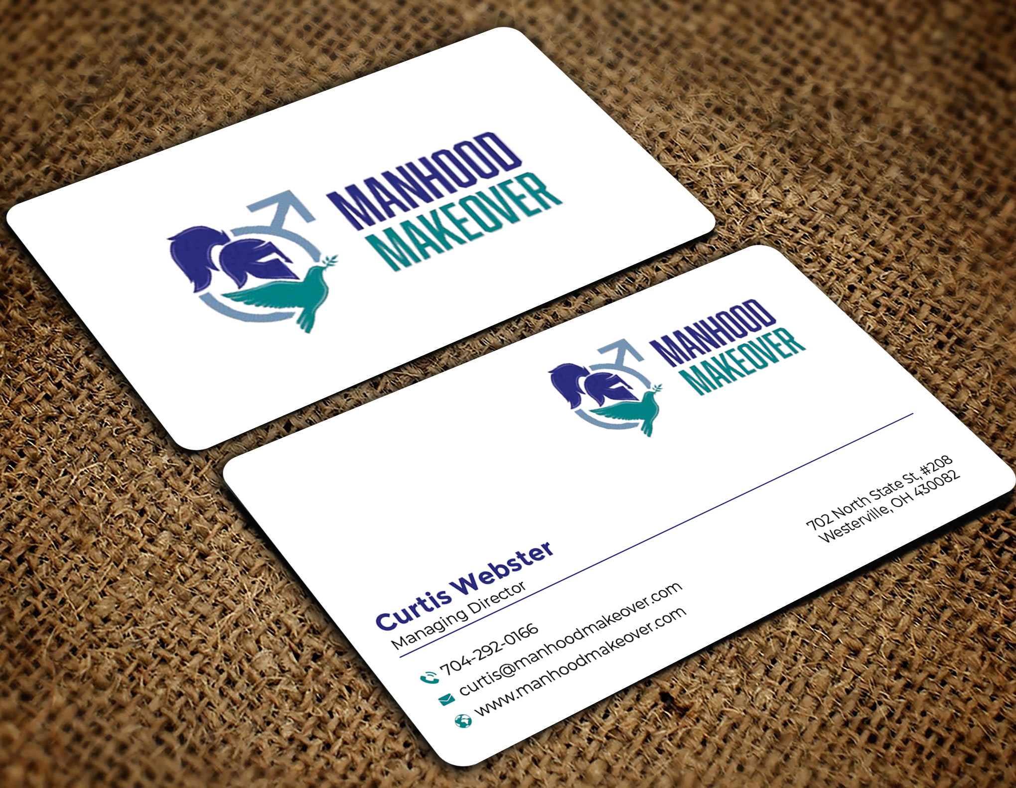 Business Card Design by Graphixpointt for Manhood Makeover | Design #34793931