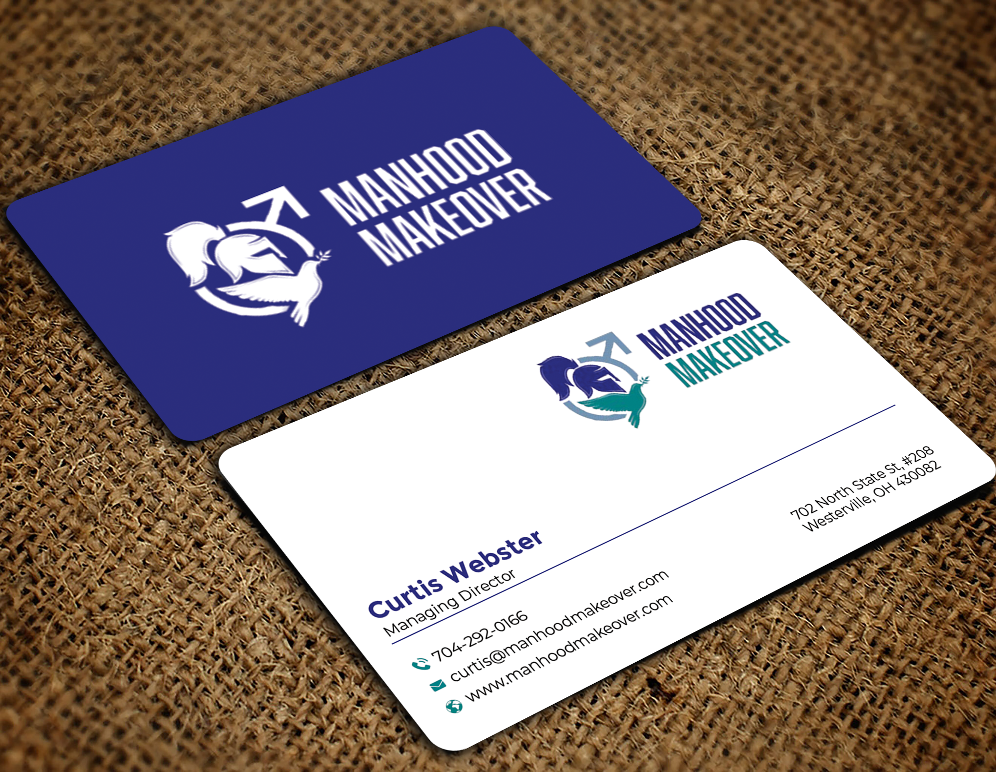 Business Card Design by Graphixpointt for Manhood Makeover | Design #34793932