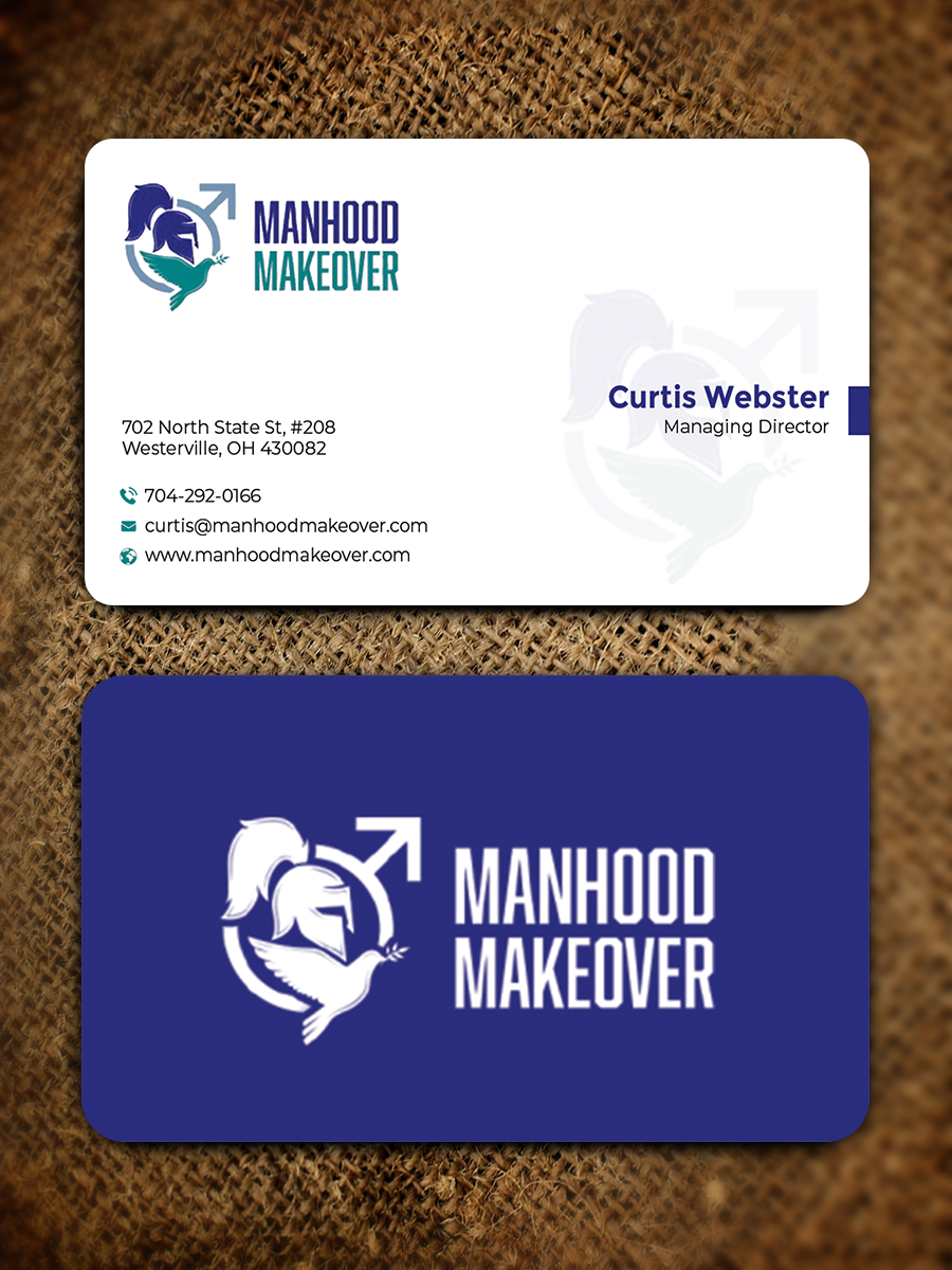 Business Card Design by Graphixpointt for Manhood Makeover | Design #34793983