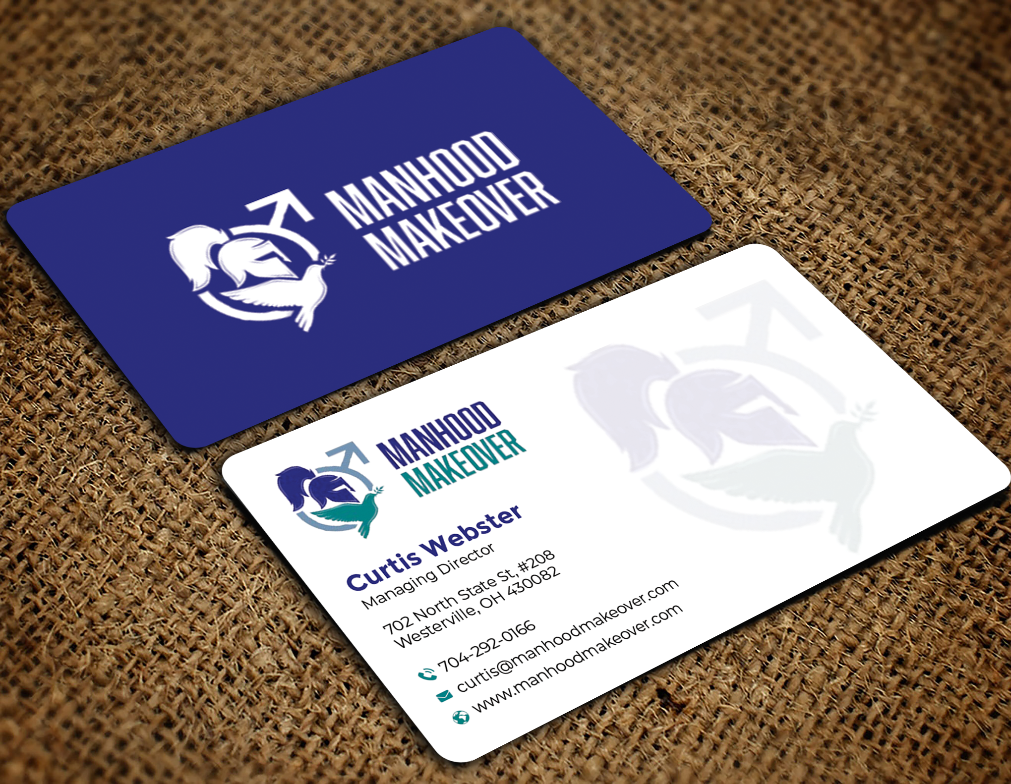 Business Card Design by Graphixpointt for Manhood Makeover | Design #34793985