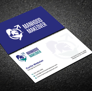 Business Card Design by Graphixpointt for Manhood Makeover | Design: #34794014