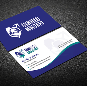 Business Card Design by Graphixpointt for Manhood Makeover | Design: #34794015