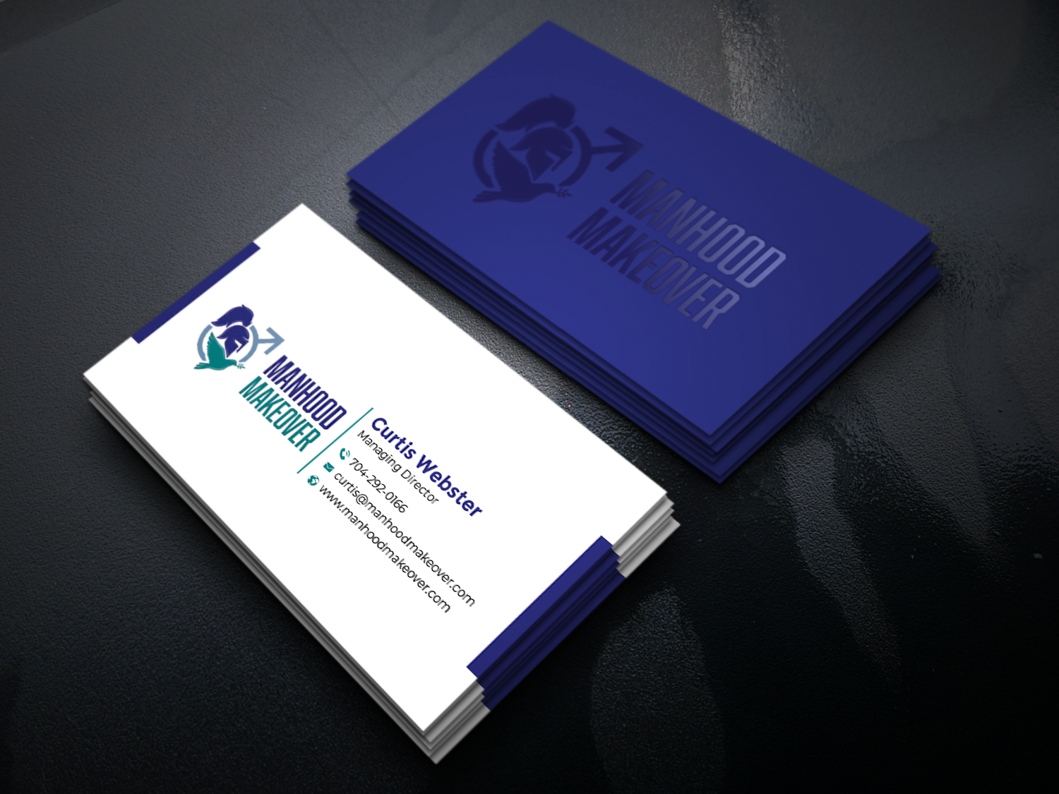 Business Card Design by Graphixpointt for Manhood Makeover | Design #34794059