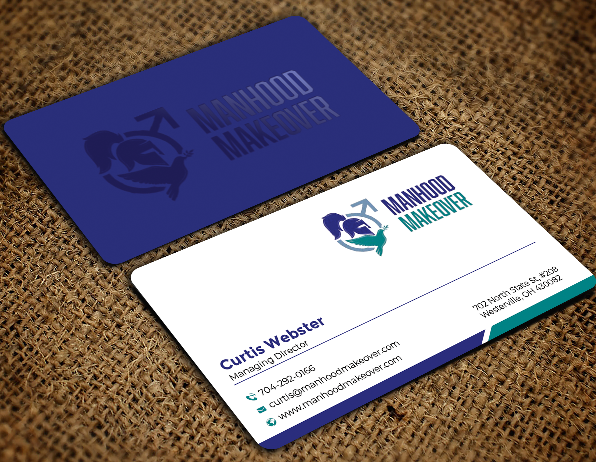 Business Card Design by Graphixpointt for Manhood Makeover | Design #34794061