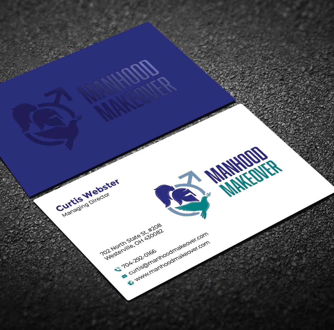 Business Card Design by Graphixpointt for Manhood Makeover | Design #34794067