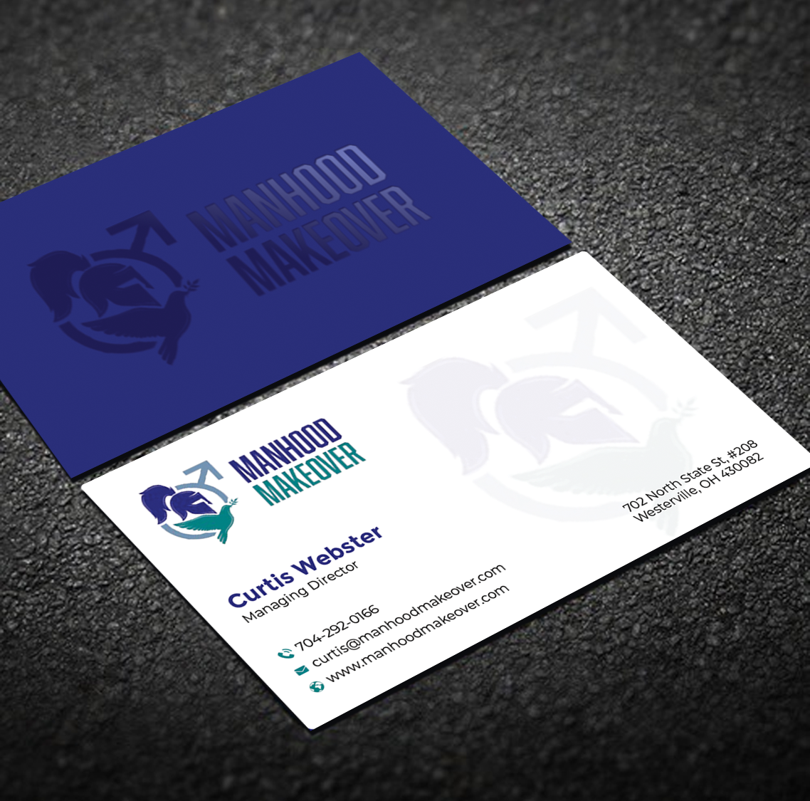 Business Card Design by Graphixpointt for Manhood Makeover | Design #34794068