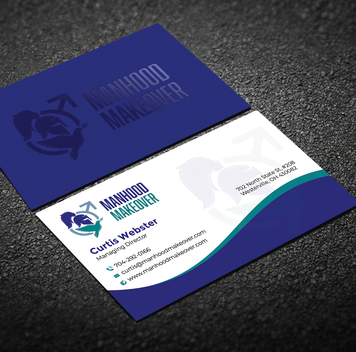Business Card Design by Graphixpointt for Manhood Makeover | Design #34794071