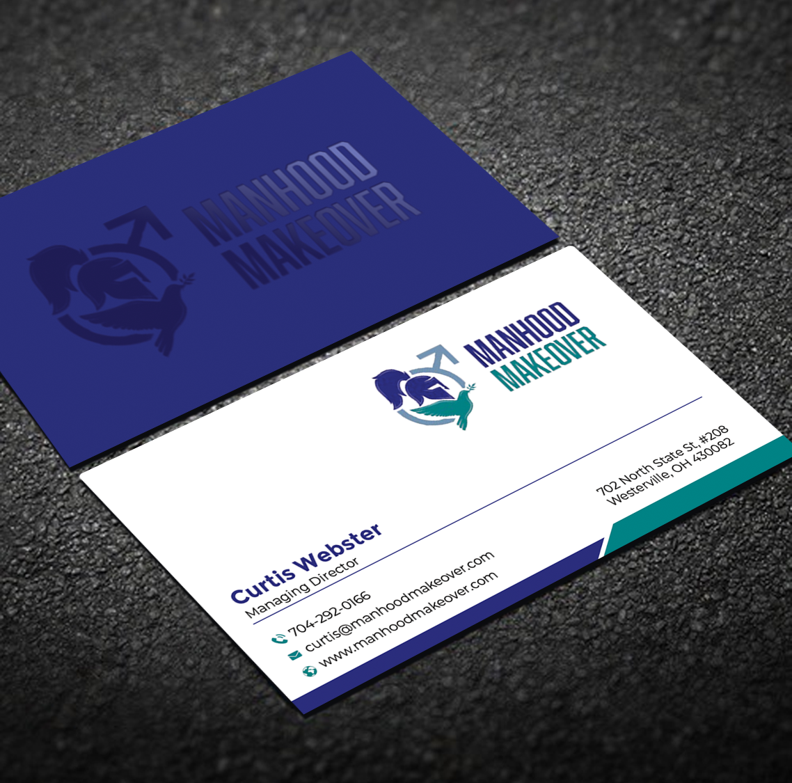 Business Card Design by Graphixpointt for Manhood Makeover | Design #34794072