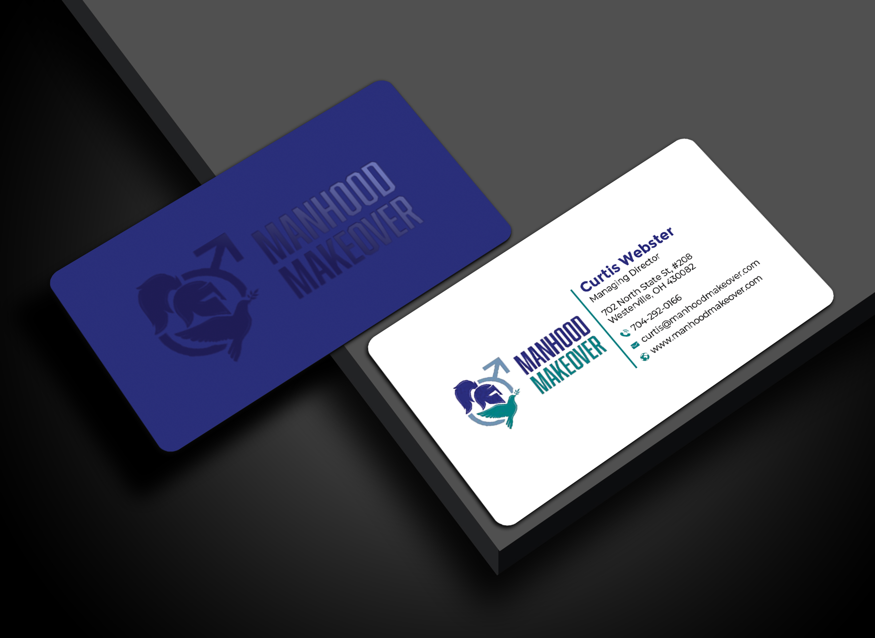 Business Card Design by Graphixpointt for Manhood Makeover | Design #34794084