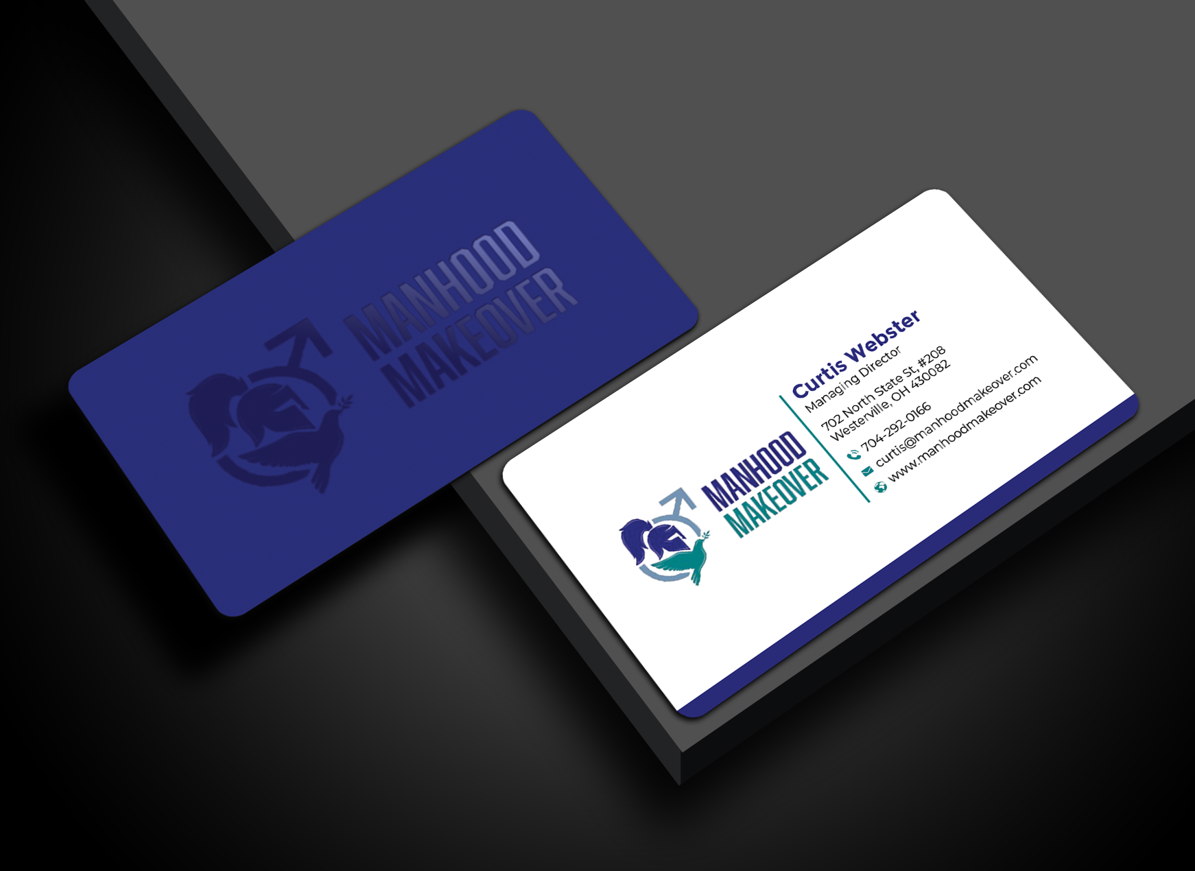 Business Card Design by Graphixpointt for Manhood Makeover | Design #34794086