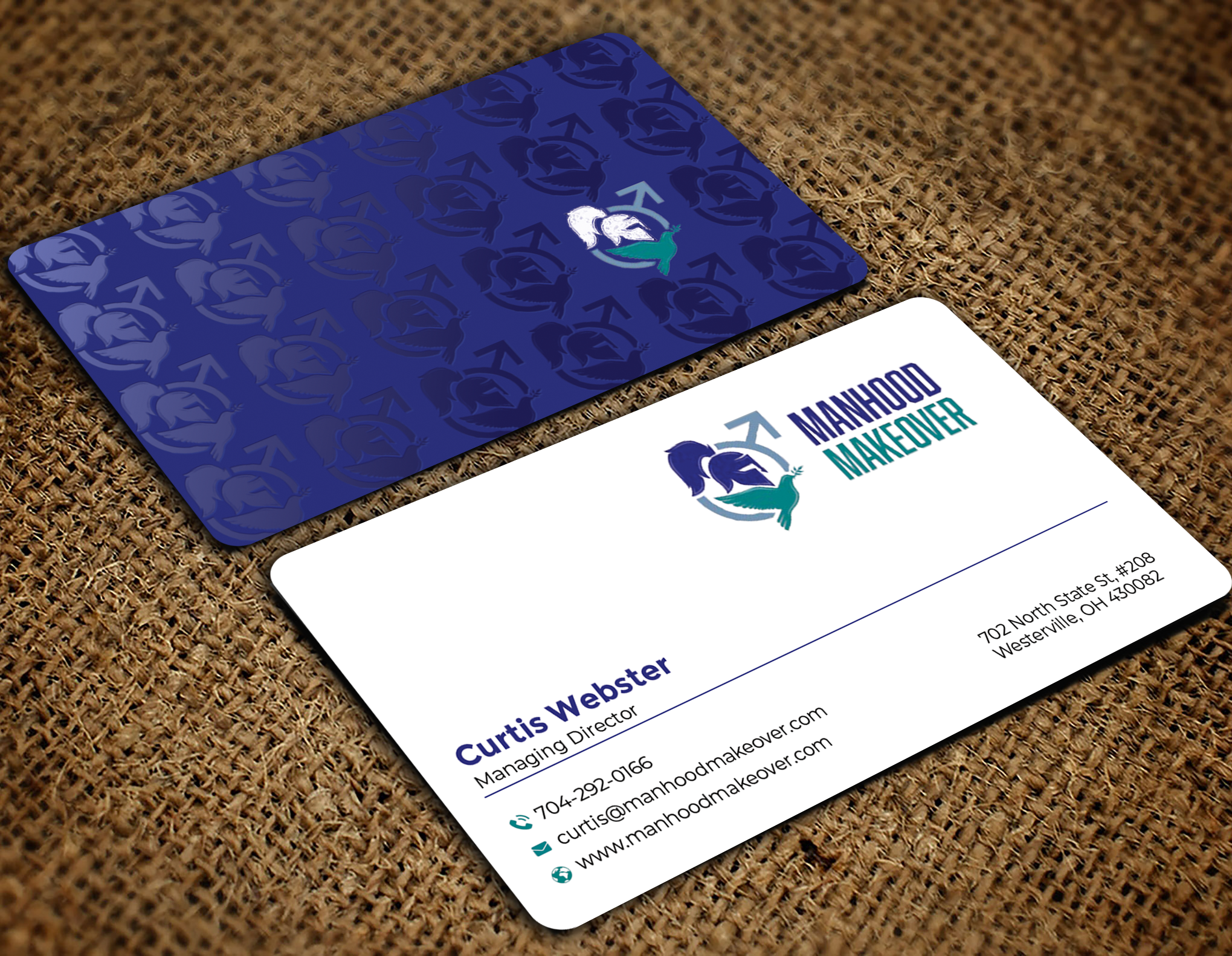 Business Card Design by Graphixpointt for Manhood Makeover | Design #34794296