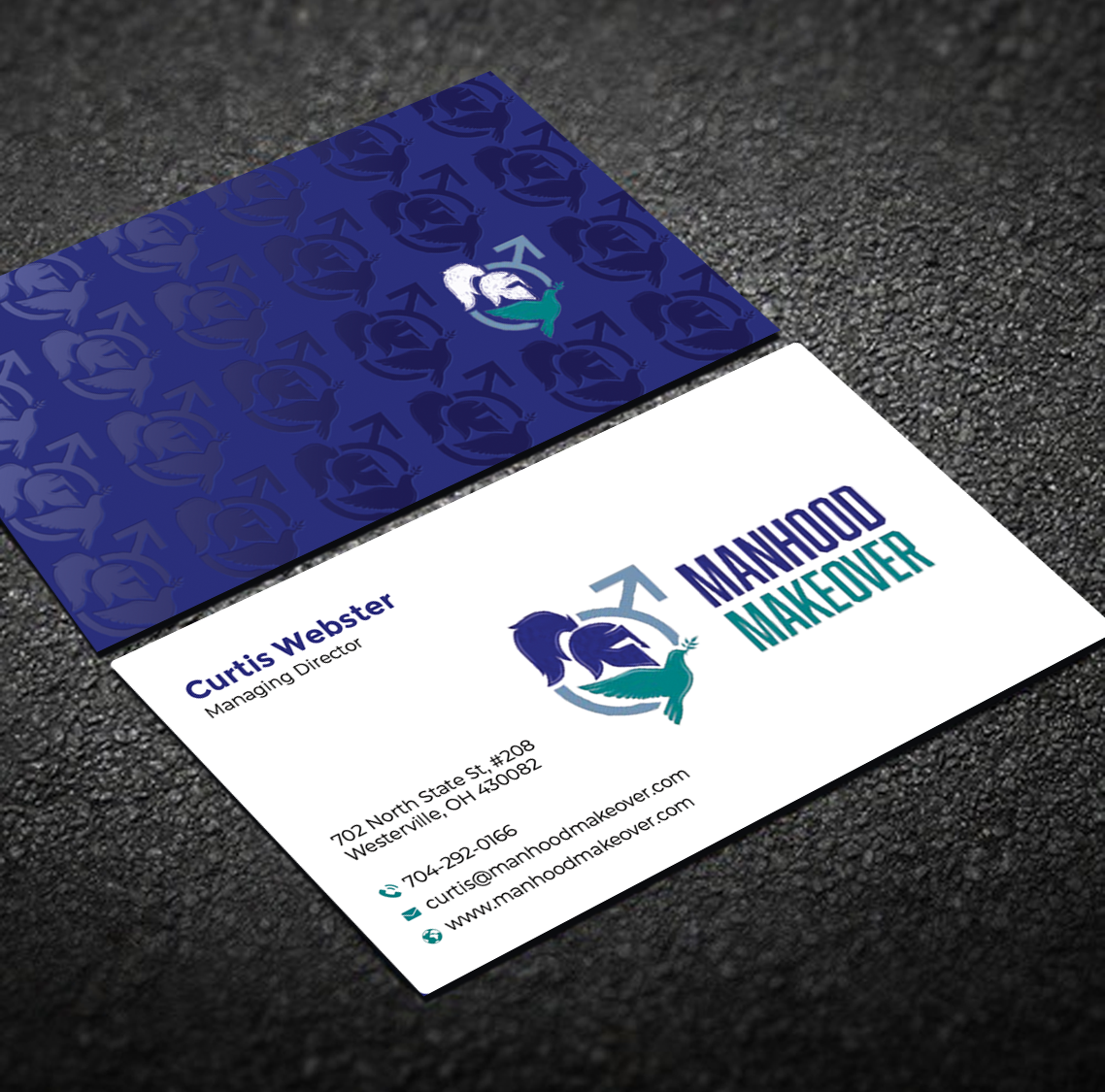 Business Card Design by Graphixpointt for Manhood Makeover | Design #34794306