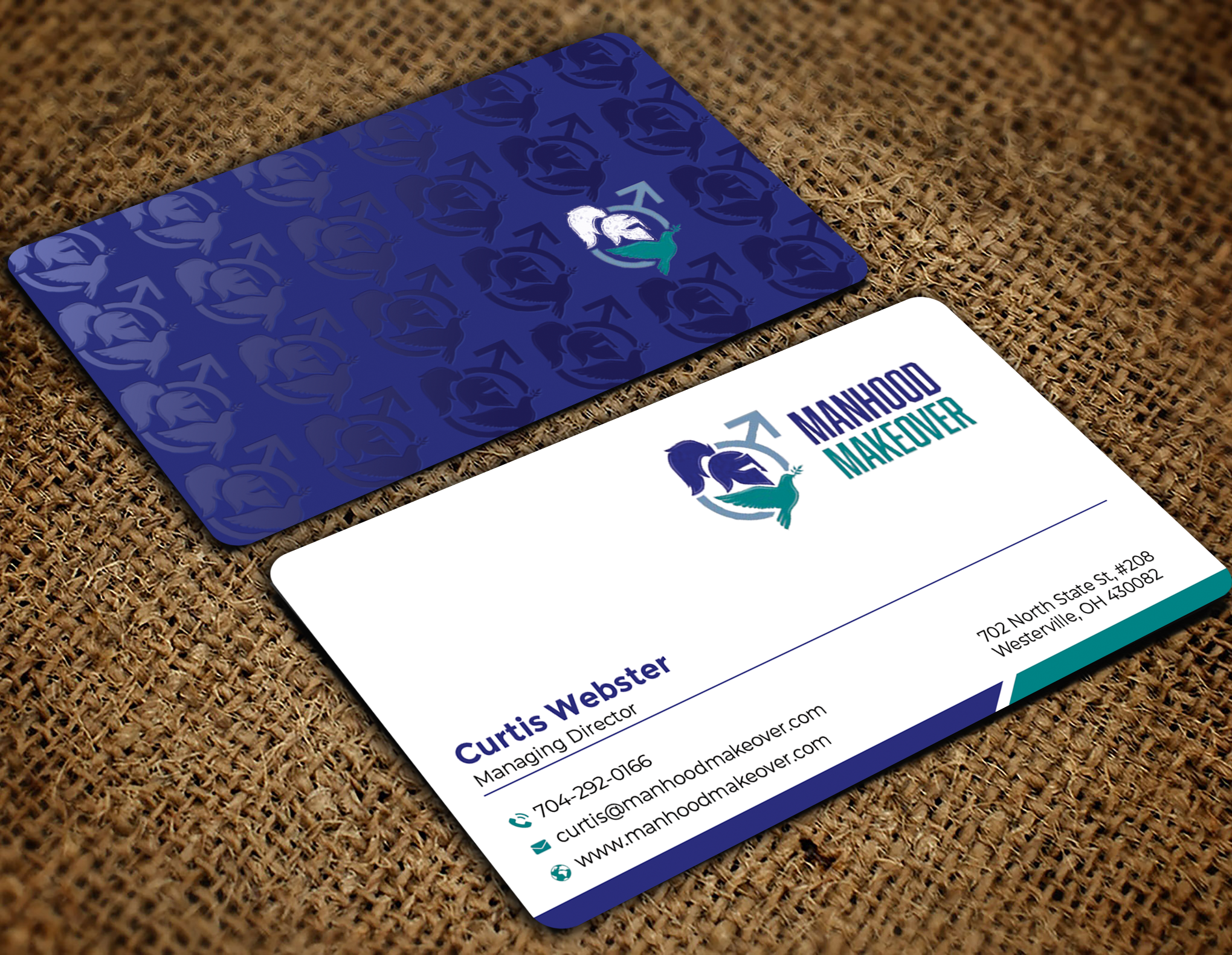 Business Card Design by Graphixpointt for Manhood Makeover | Design #34794307