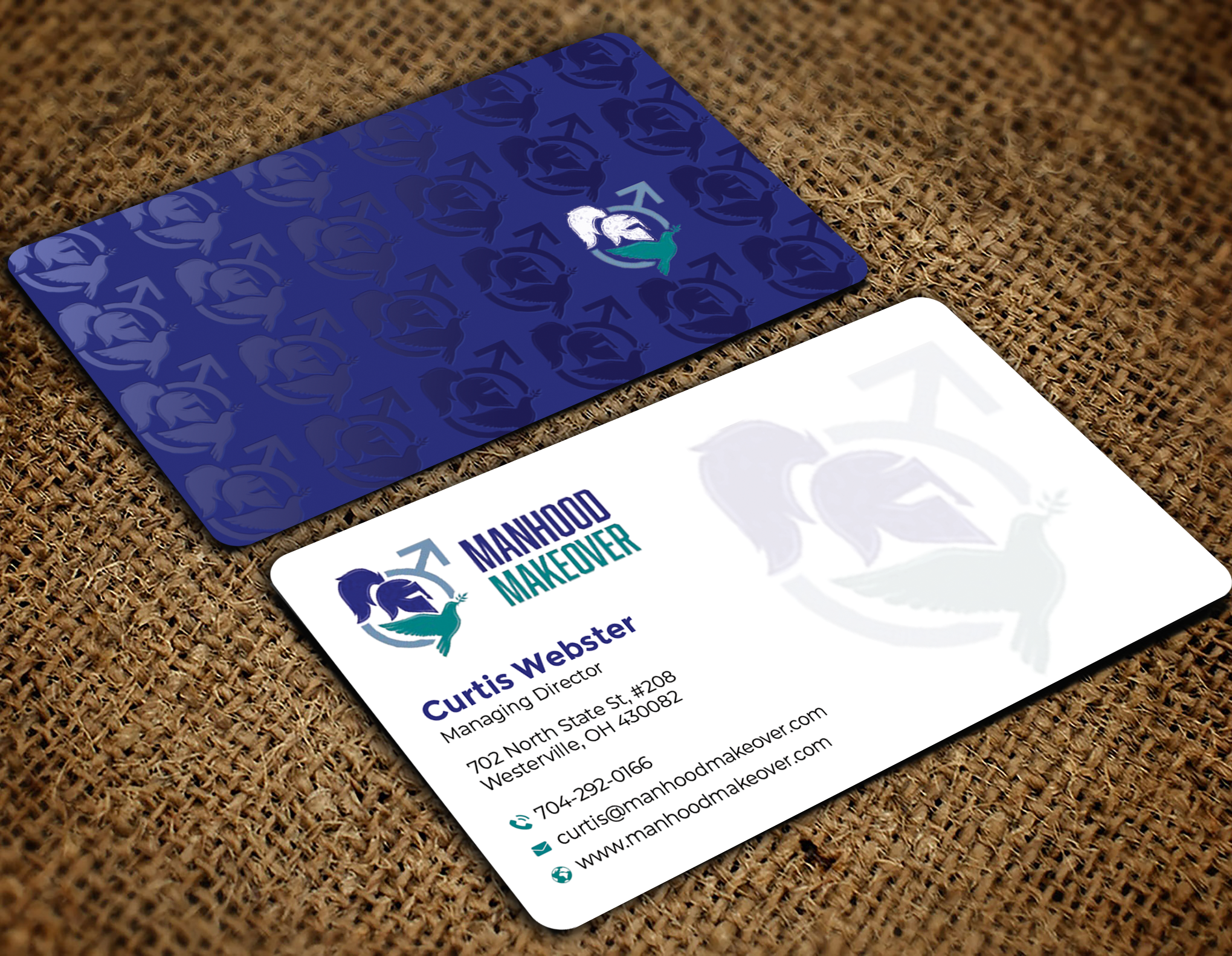 Business Card Design by Graphixpointt for Manhood Makeover | Design #34794308