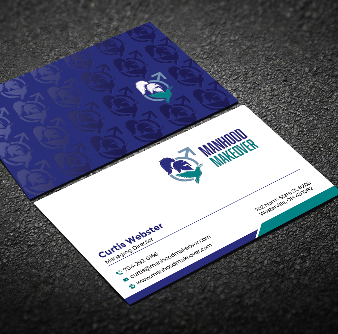 Business Card Design by Graphixpointt for Manhood Makeover | Design #34794317