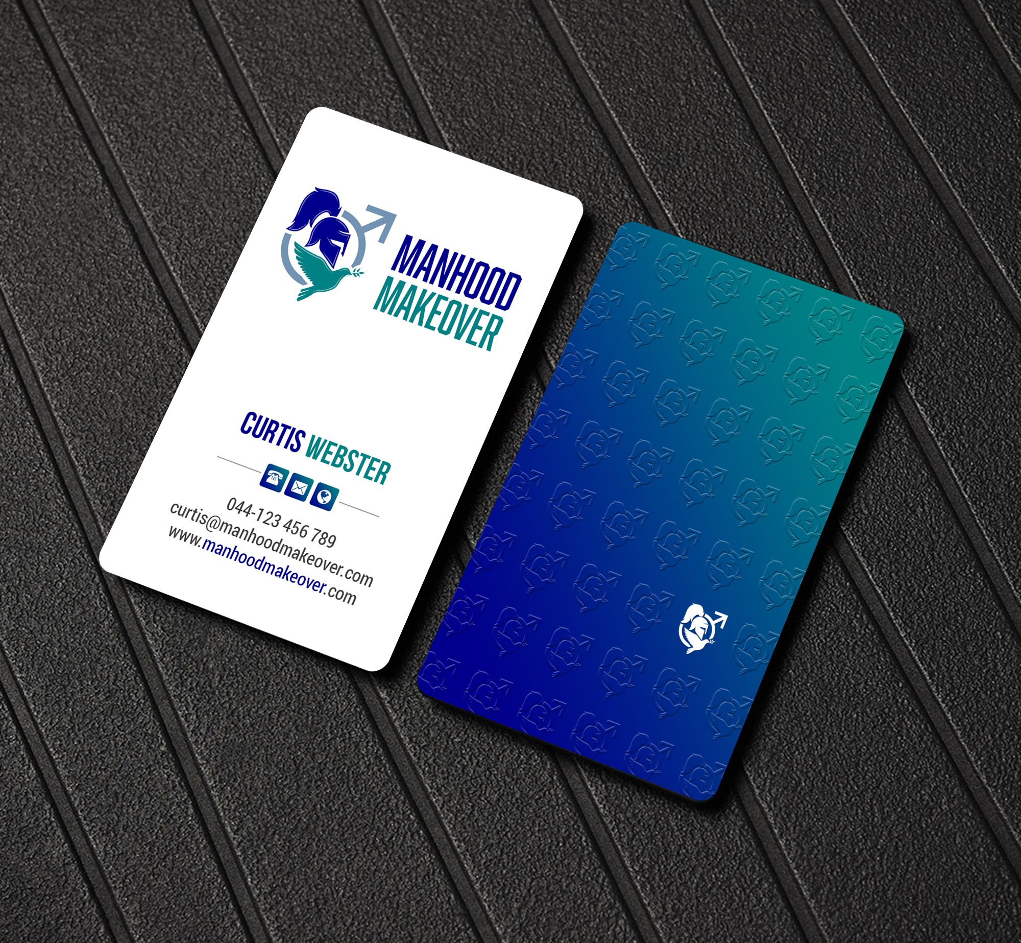 Design de Carte de Visite par Creations Box 2015 pour Manhood Makeover | Design #34797580