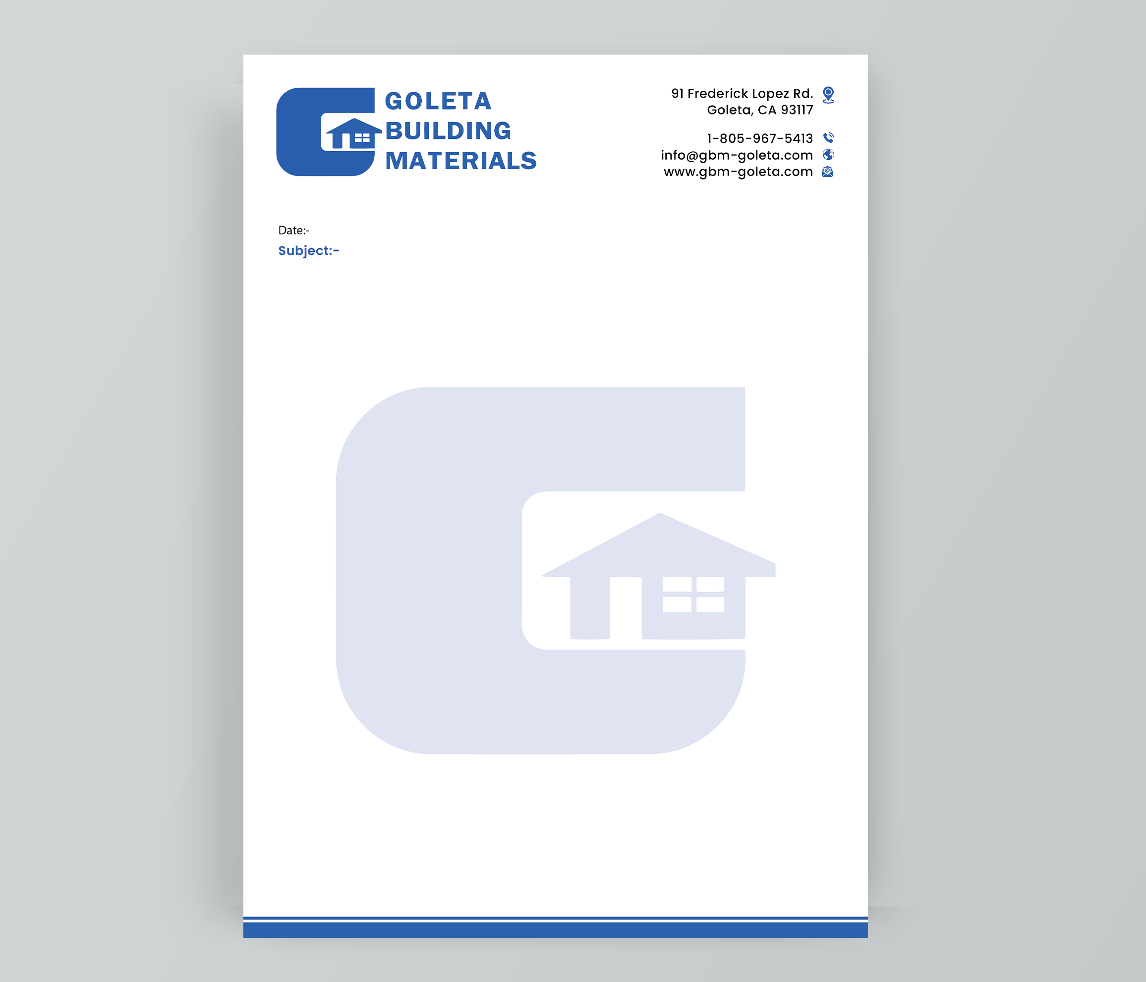 Design de Papeterie par DesignerShahadat pour GOLETA BUILDING MATERIALS | Design #34807340