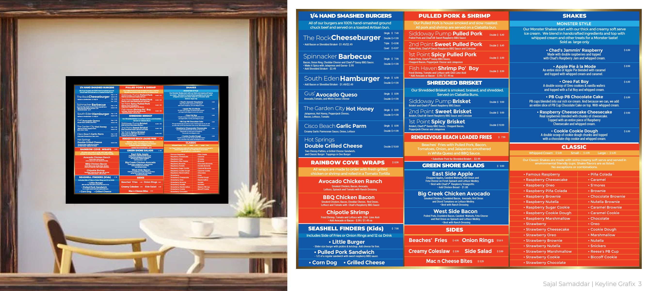 Menu Design by Sajal Samaddar for Chads | Design #34834409