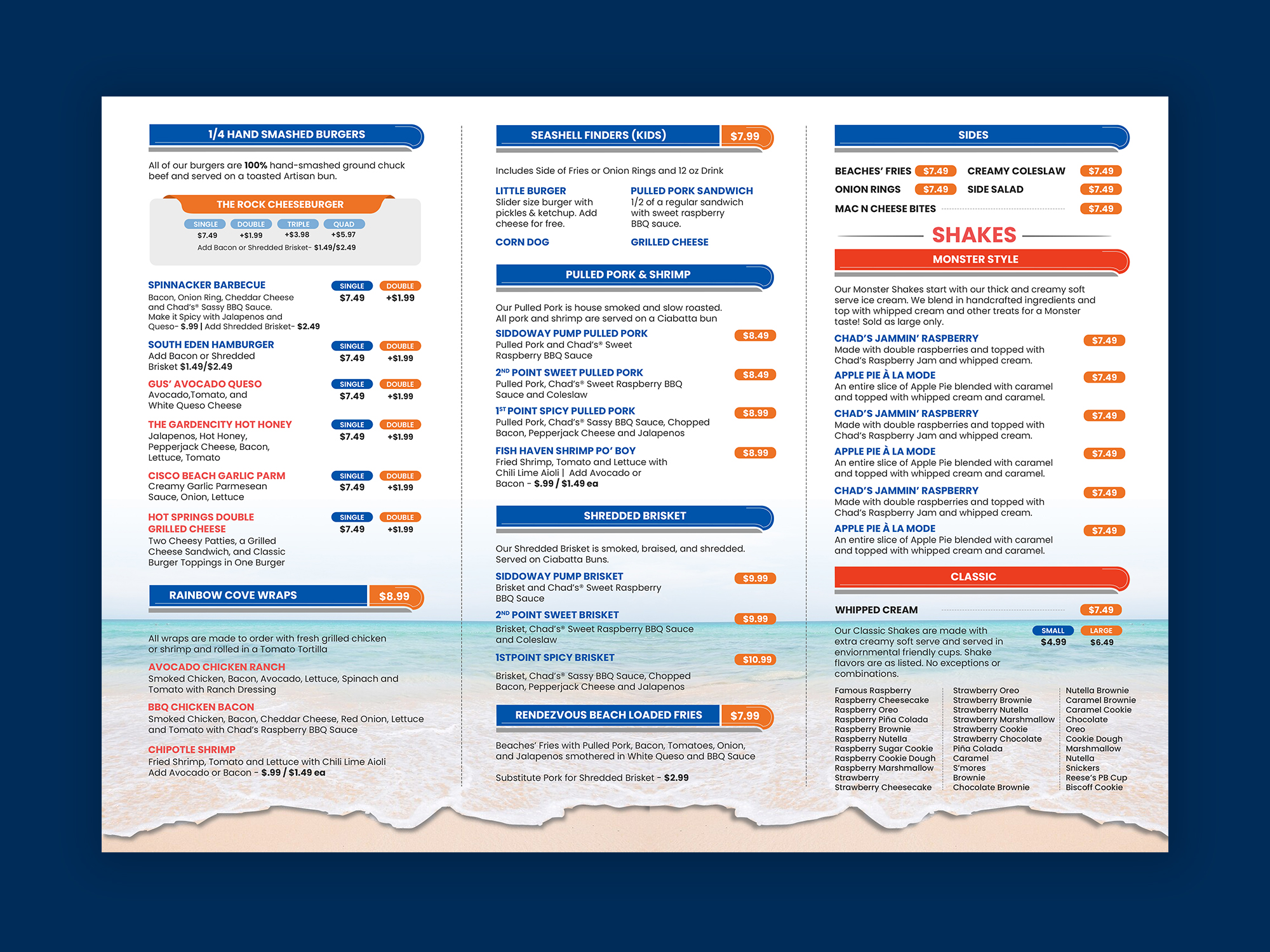 Menu Design by debdesign for Chads | Design #34821233