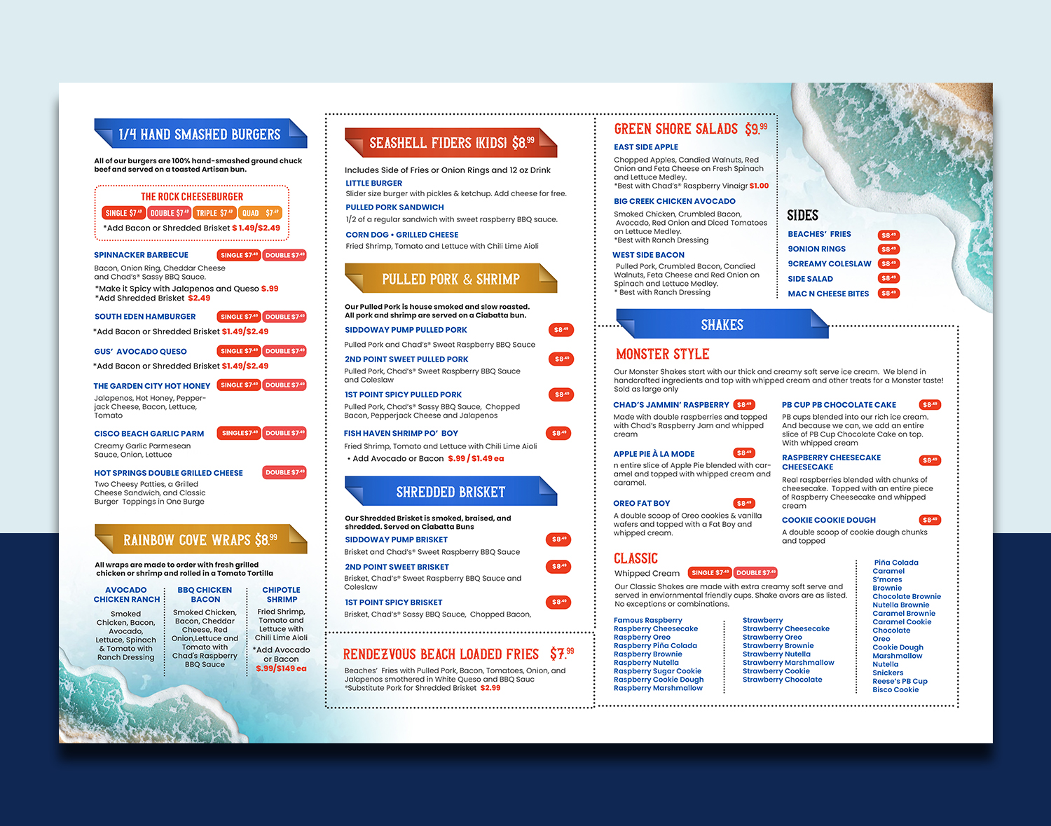 Menu Design by debdesign for Chads | Design #34826484