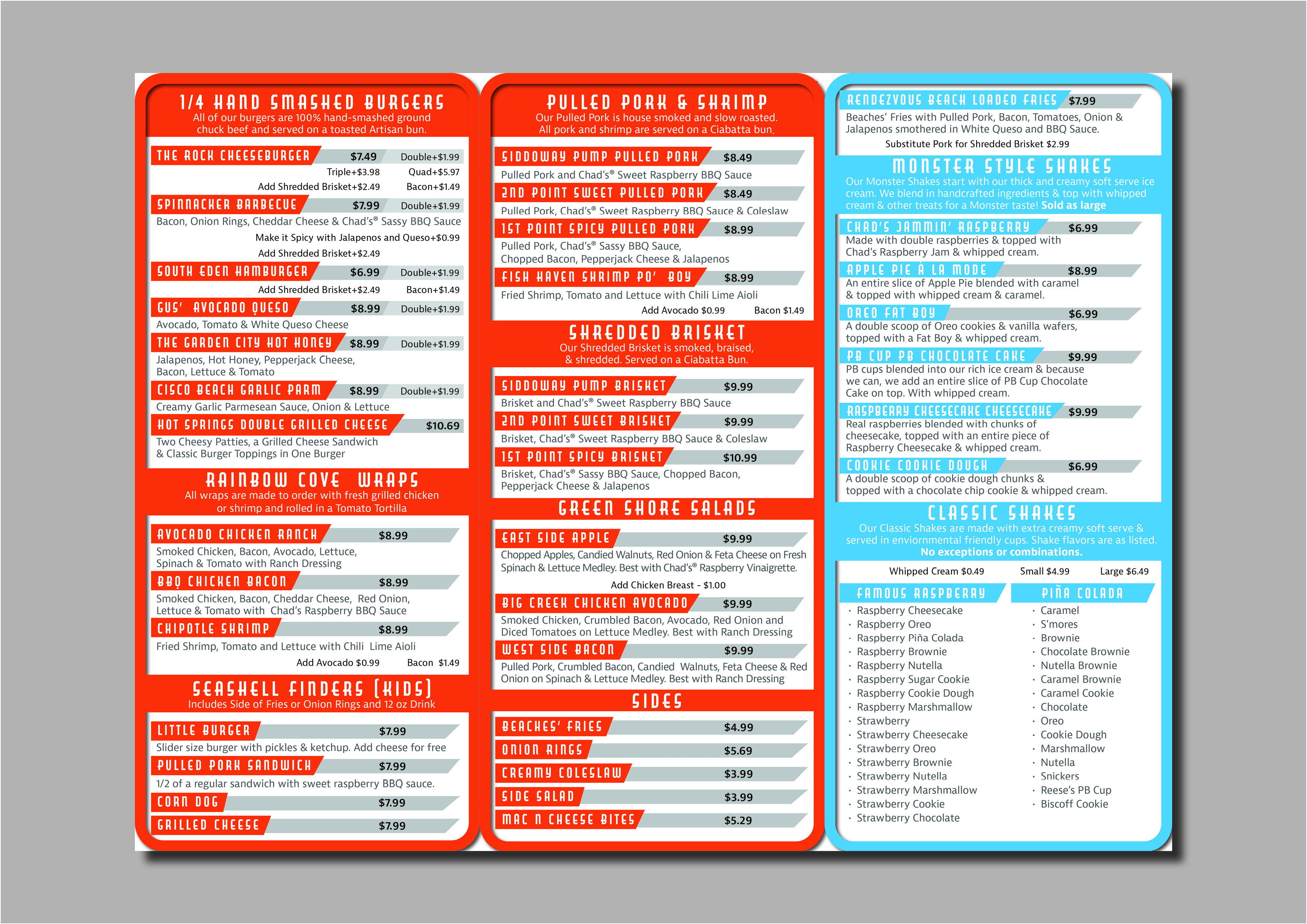 Menu Design by Skybluedesignstudio for Chads | Design #34835974