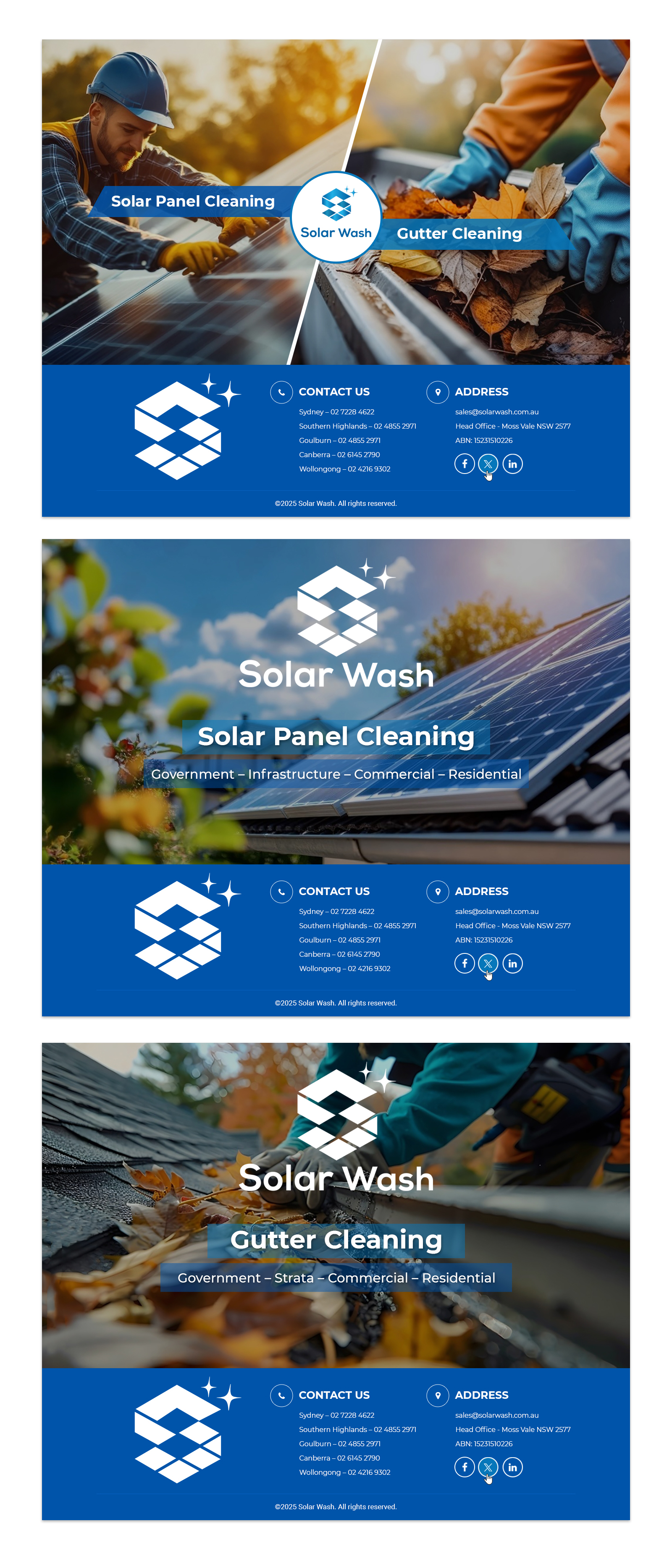 Web Design by Creative Capture for Solar Wash Holdings Pty Ltd | Design #34840648