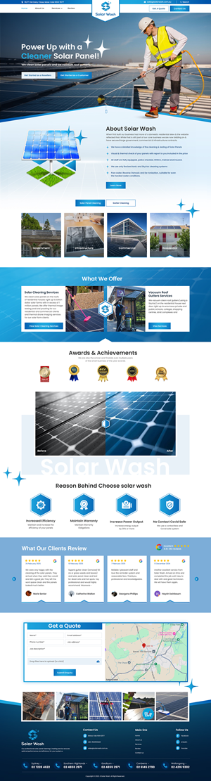 Web Design by IDesign1606 for Solar Wash Holdings Pty Ltd | Design: #34837589