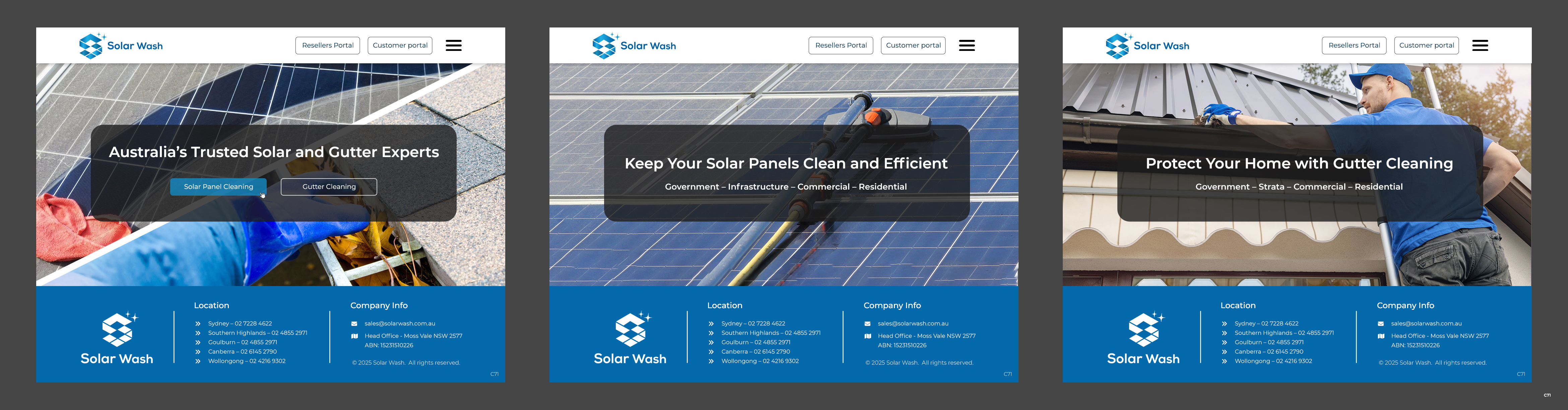 Web Design by pb for Solar Wash Holdings Pty Ltd | Design #34830571