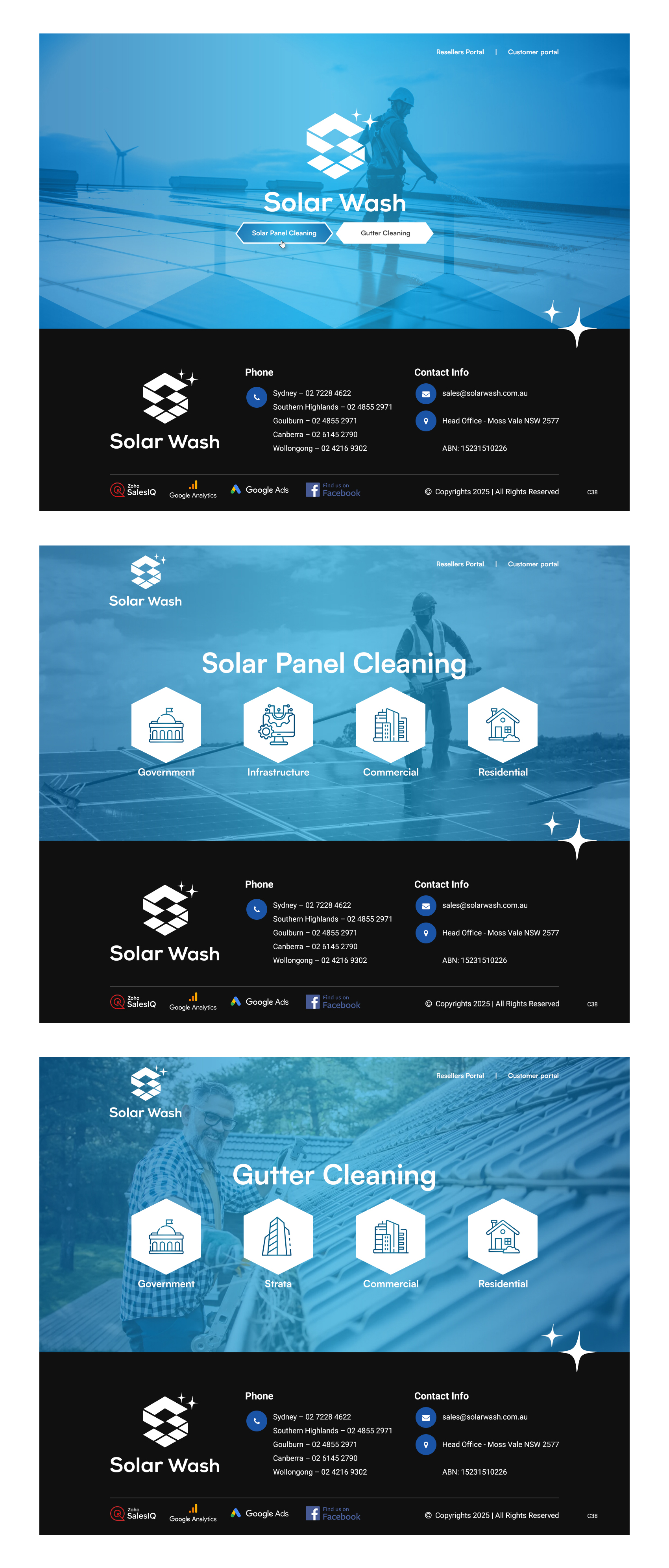Web Design by pb for Solar Wash Holdings Pty Ltd | Design #34830572