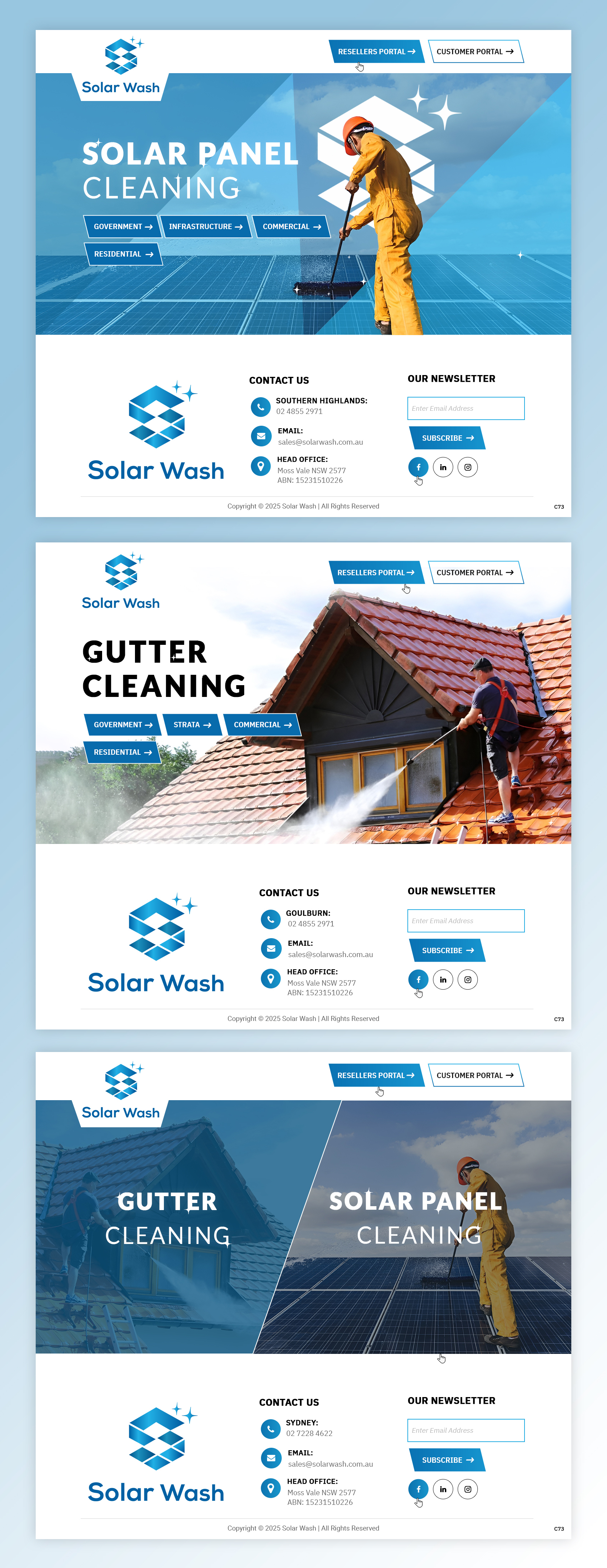 Web Design par pb pour Solar Wash Holdings Pty Ltd | Design #34830578
