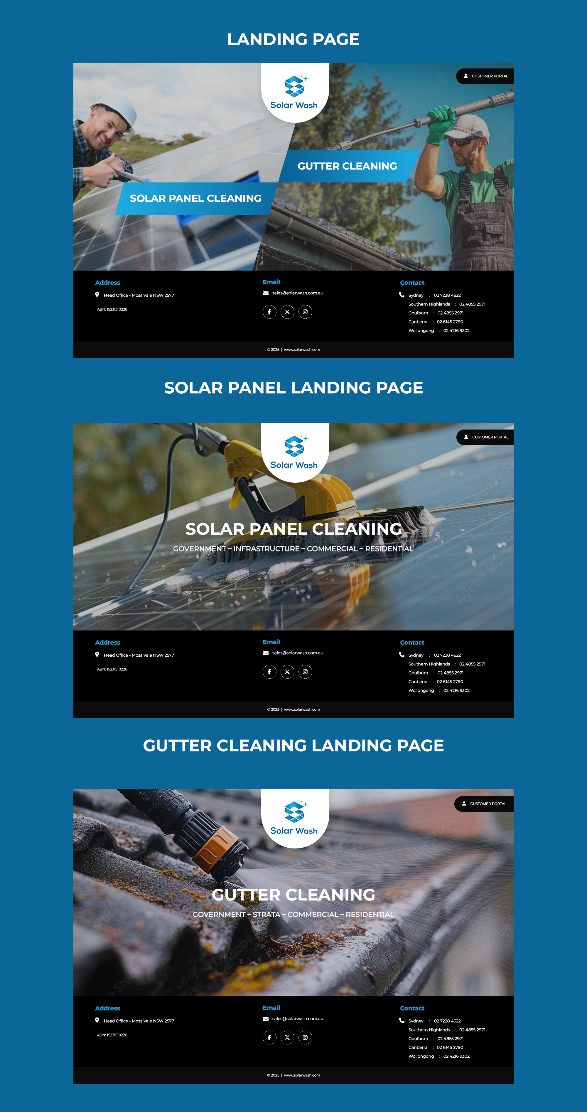 Web Design by pb for Solar Wash Holdings Pty Ltd | Design #34837361