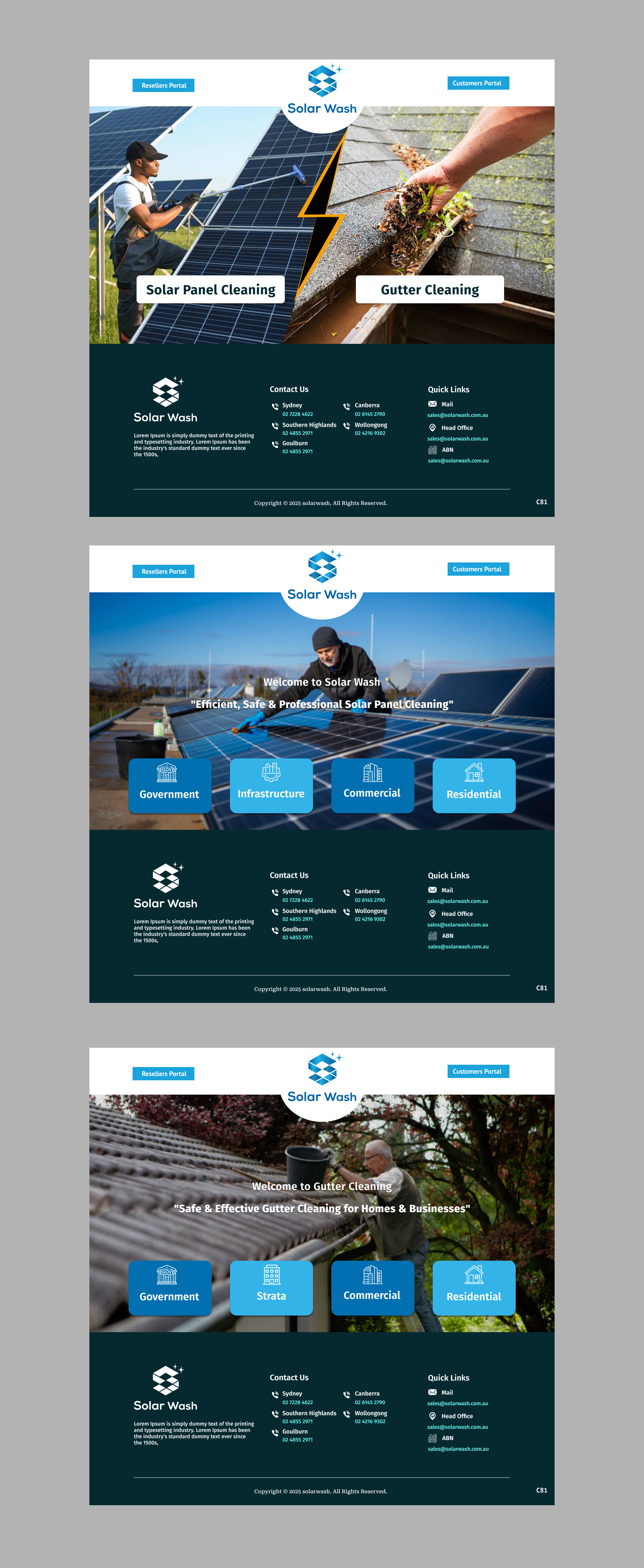 Web Design by pb for Solar Wash Holdings Pty Ltd | Design #34837363