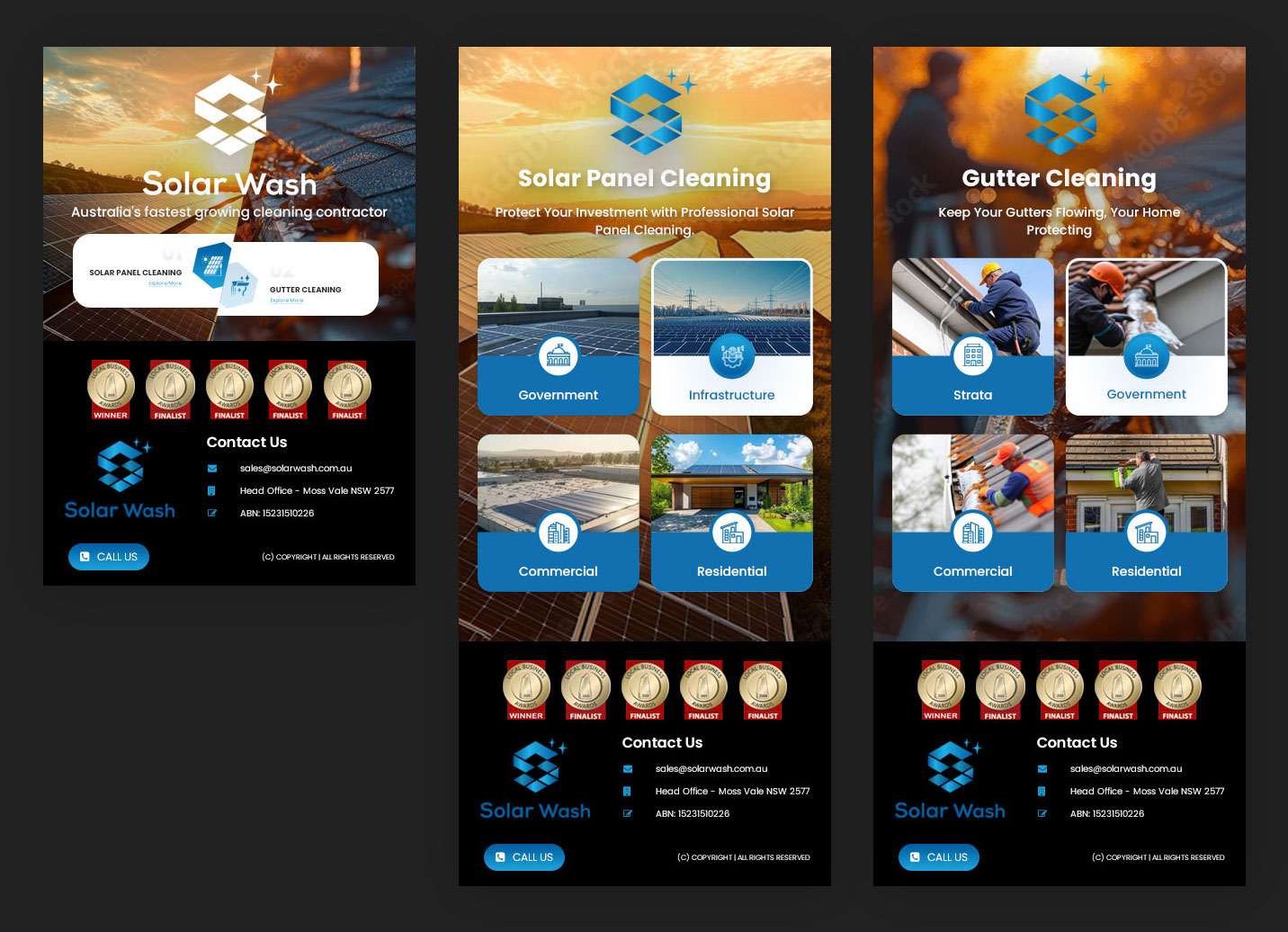 Web Design by pb for Solar Wash Holdings Pty Ltd | Design #34853764