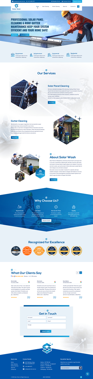Web Design by Sbss for Solar Wash Holdings Pty Ltd | Design: #34837213
