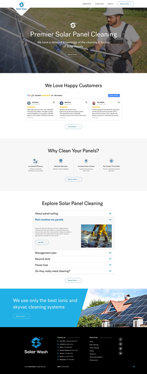 Web Design by Ved Web Services for Solar Wash Holdings Pty Ltd | Design: #34835301