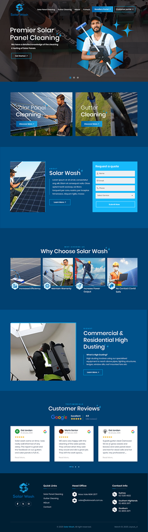 Web Design by sai.designer87 for Solar Wash Holdings Pty Ltd | Design: #34854517