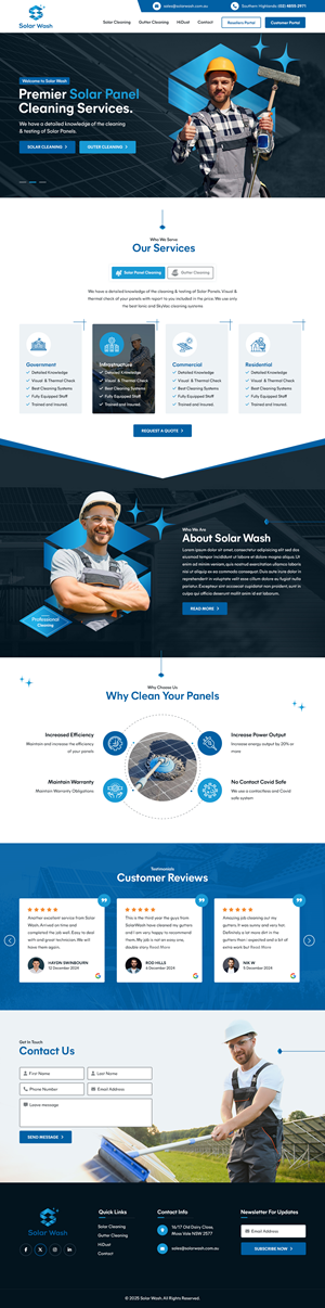 Web Design by sai.designer87 for Solar Wash Holdings Pty Ltd | Design: #34854530