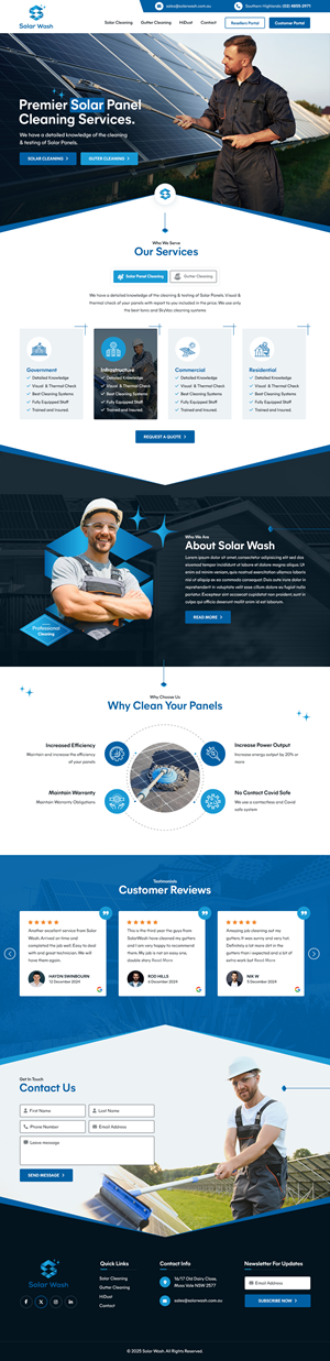 Web Design by sai.designer87 for Solar Wash Holdings Pty Ltd | Design: #34854531