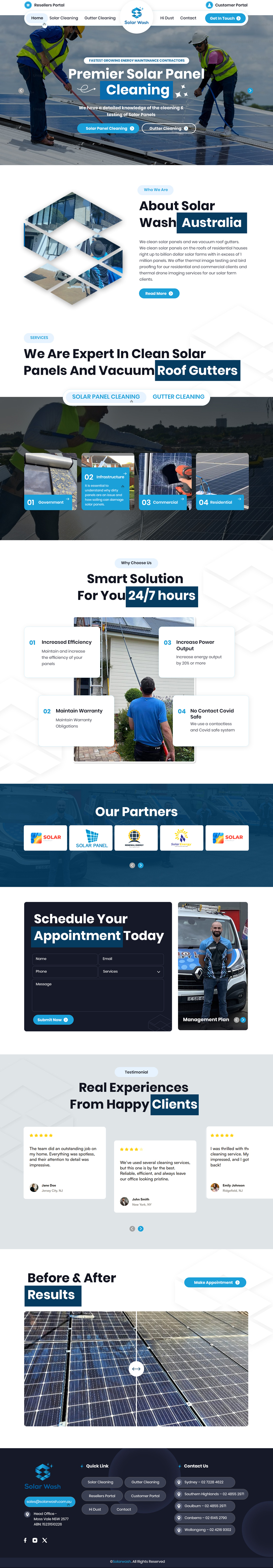 Web Design by sai.designer87 for Solar Wash Holdings Pty Ltd | Design #34854553