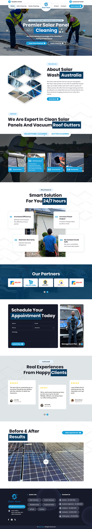 Web Design by sai.designer87 for Solar Wash Holdings Pty Ltd | Design: #34854553