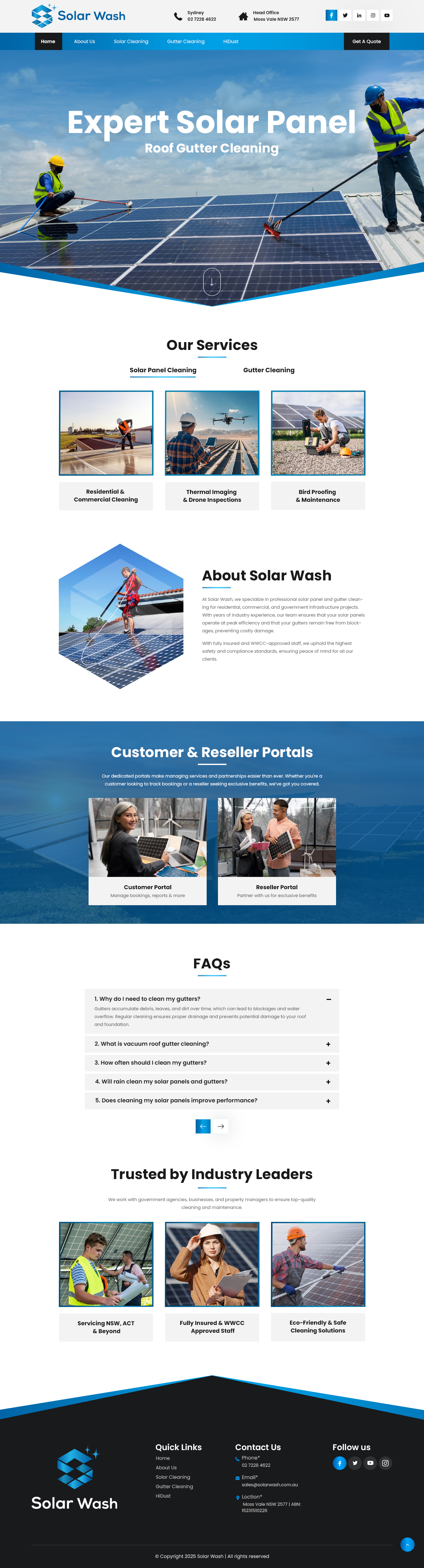 Web Design by nzdesigners for Solar Wash Holdings Pty Ltd | Design #34831001