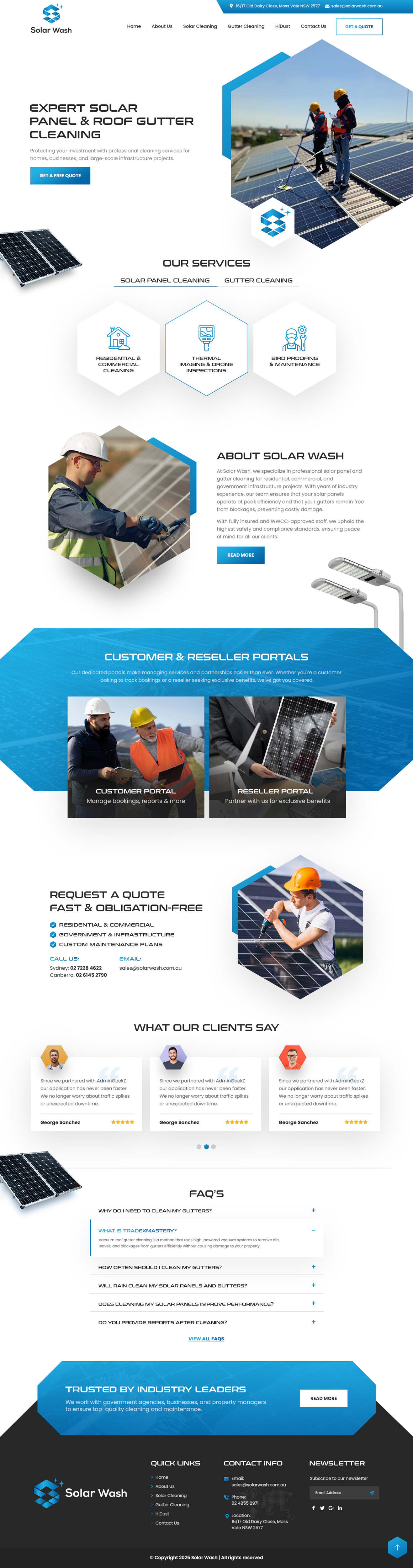 Web Design by nzdesigners for Solar Wash Holdings Pty Ltd | Design #34831003
