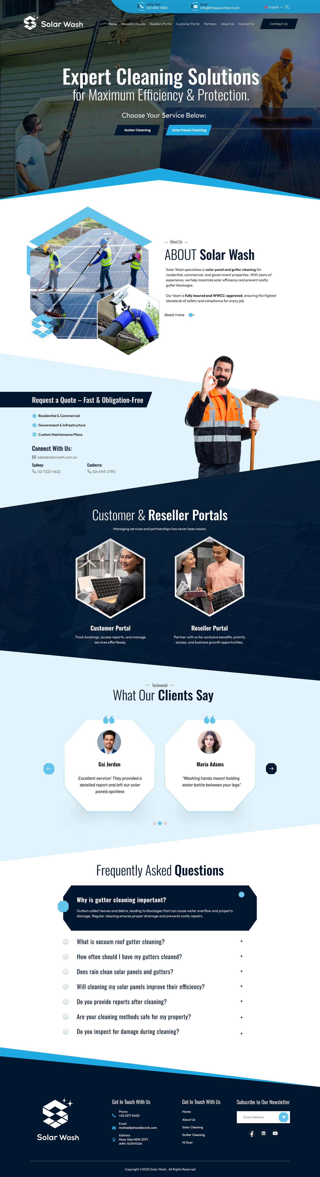 Web Design by nzdesigners for Solar Wash Holdings Pty Ltd | Design #34845428