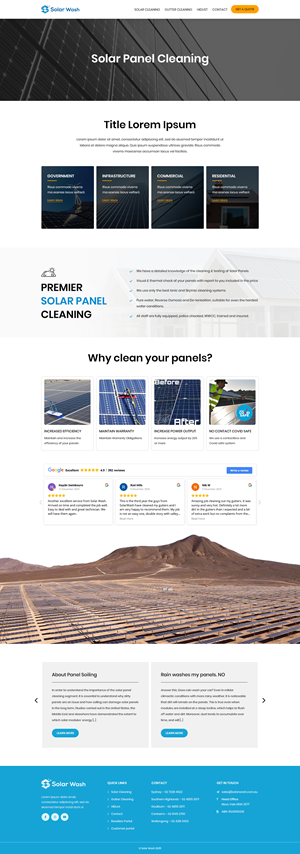 Web Design by taurgurdeep for Solar Wash Holdings Pty Ltd | Design: #34853396