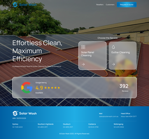 Web Design by Taufik H for Solar Wash Holdings Pty Ltd | Design #34859125
