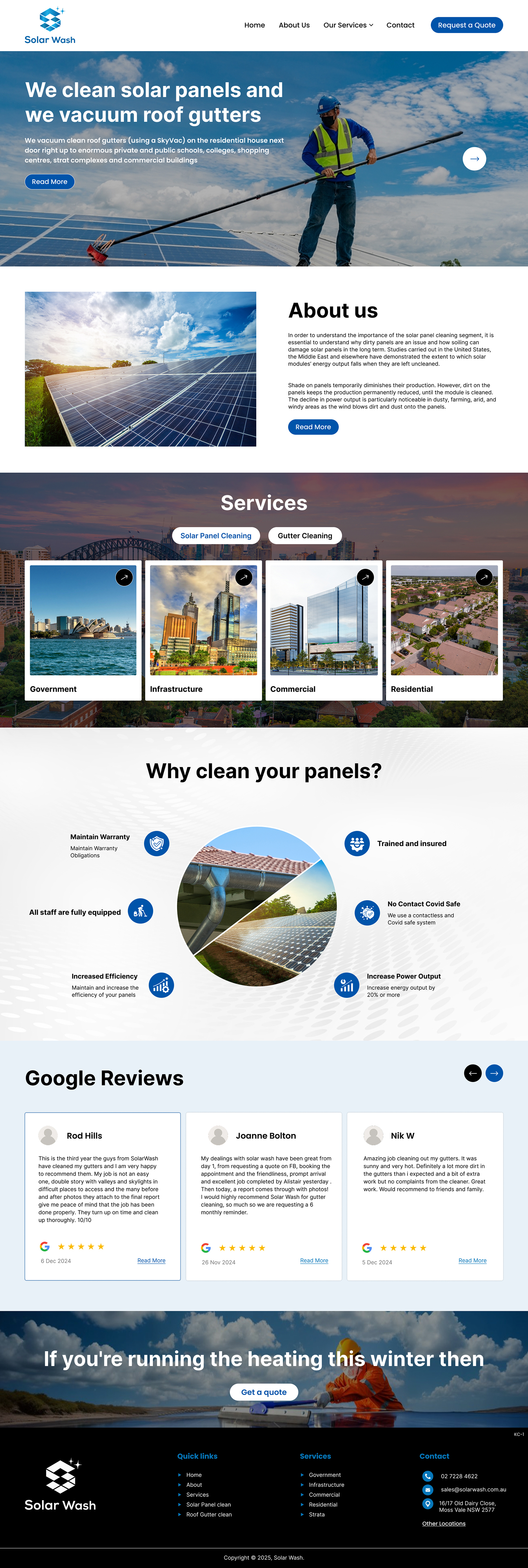 Diseño Web por Creative Slices para Solar Wash Holdings Pty Ltd | Diseño #34853391