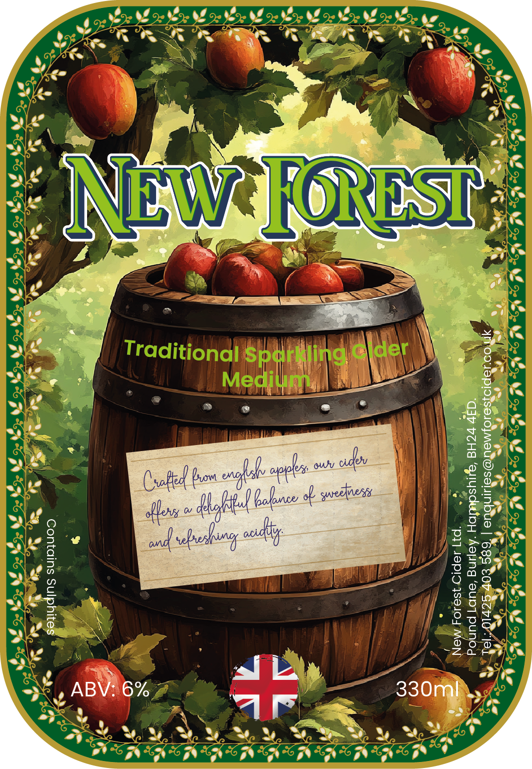 Label Design by Vyacheslav65 for New Forest Cider Ltd | Design #34831375