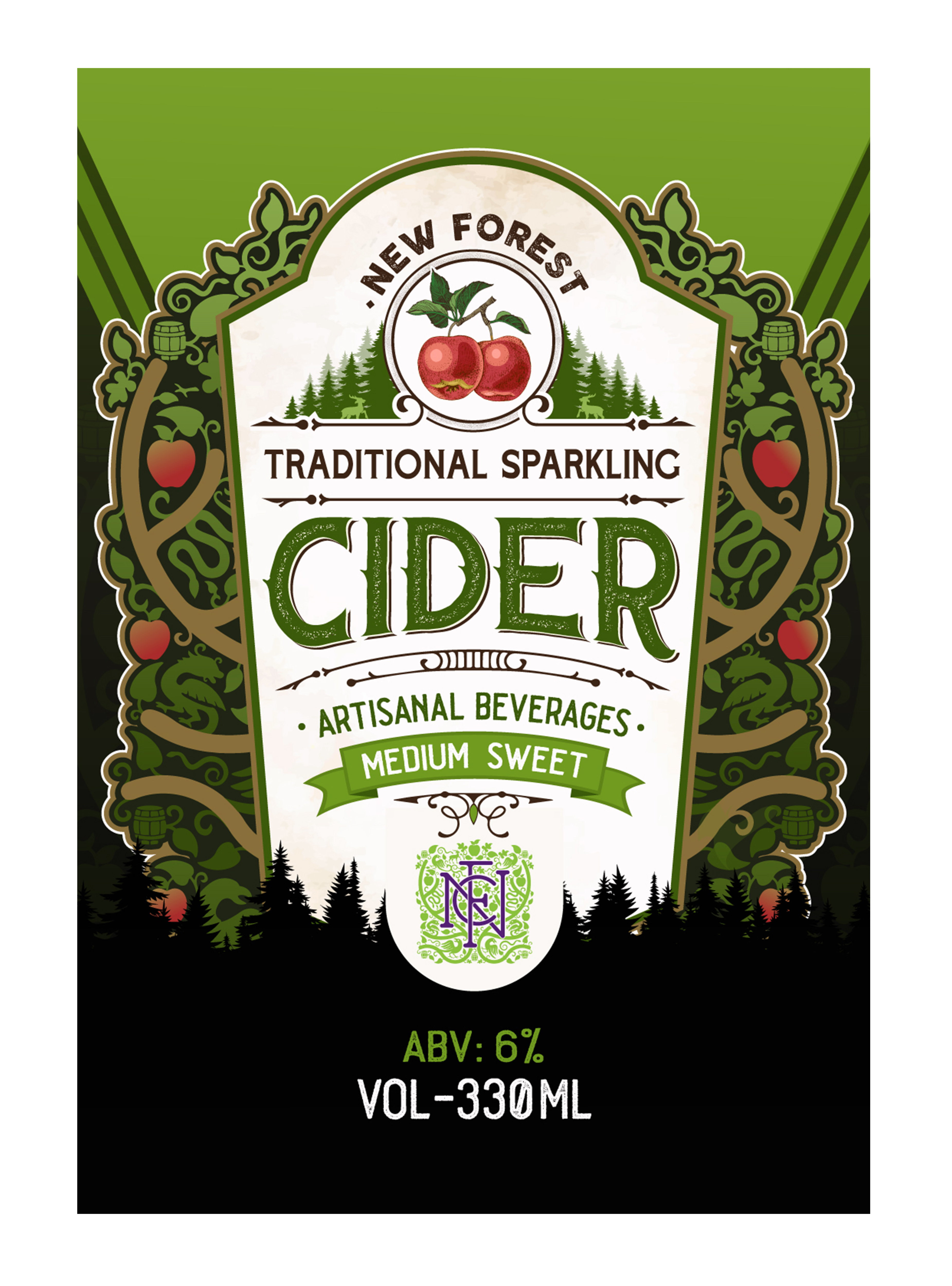 Label Design by designcircle for New Forest Cider Ltd | Design #34834500